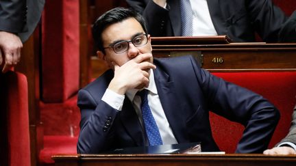 Le député La République en marche&nbsp;Benoît Simian, à l'assemblée nationale, le 19 mars 2019. (THOMAS PADILLA / MAXPPP)