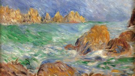 Détail de la peinture Marine. Guernesey d'Auguste Renoir (1841-1919), 1883. Musee d'Orsay. (LEEMAGE VIA AFP)