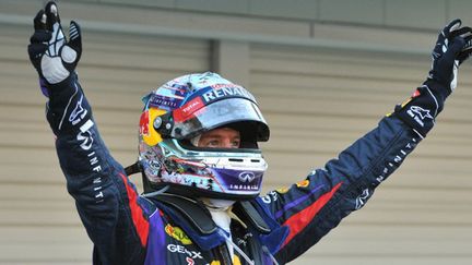 Sebastian Vettel a engrangé une cinquième victoire de suite cette saison.  (KAZUHIRO NOGI / AFP)