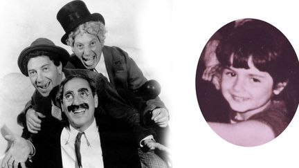 Insolents, absurdes, burlesques et surtout hilarants, Les Marx Brothers sont au même titre que les Pieds Nickelés les héros de mon enfance. Au Champo, le cinéma d'art et d'essai de St Michel, je me souviens d'avoir vu et revu tous leurs films, avec les hurlements de rire de ma mère en fond sonore. Chacun des trois frères avait ses qualités : à Groucho (le cerveau du trio) la démarche grotesque, le cigare et les réflexions féroces, à Chico les mains les plus expressives et les plus drôles à avoir jamais couru sur les touches d'un piano, à Harpo (le muet) les mimiques, la harpe, l'imperméable aux trésors et les sifflements (j'ai sans doute appris à siffler très jeune pour l'imiter). Certaines scènes d'anthologie, notamment la course poursuite  en patins à roulettes dans "Les Marx Brothers au Grand Magasin", me redonnent le sourire en cas de méchant blues.
 (Culturebox)