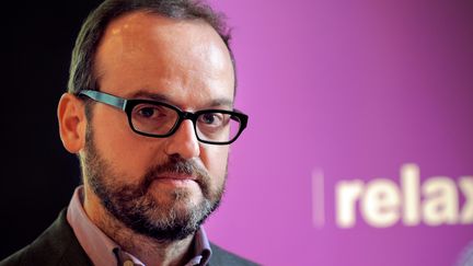 Jérôme Doncieux, président-fondateur&nbsp;d'ETX Studio (anciennement Relaxnews), en 2008 à Paris.&nbsp; (BERTRAND GUAY / AFP)