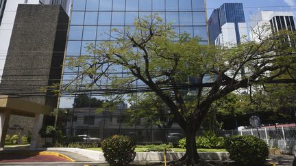 Le siège du cabinet&nbsp;d'affaires panaméen Mossack Fonseca, au cœur des Panama Papers. (RODRIGO ARANGUA / AFP)