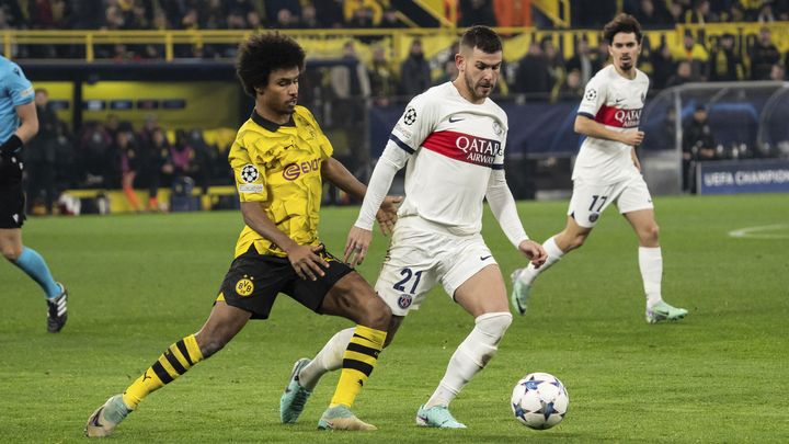 Lucas Hernandez face au Borussia Dortmund le 13 décembre 2023. (MAXPPP)