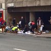 Devant la station de métro Maelbeek, à Bruxelles, le 22 mars 2016. (FRANCESCO CALLEDDA / EPA)