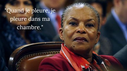 "Même mes enfants n'ont pas à savoir quand je souffre", a ajouté la ministre lors d'un interview à RTL le 11 mars 2015. Elle revenait sur les nombreuses attaques dont elle est victime. (THOMAS SAMSON / AFP)