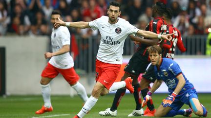 A Nice, Javier Pastore, le milieu de terrain du PSG, a signé un doublé.  (MANUEL BLONDEAU / AOP PRESS)