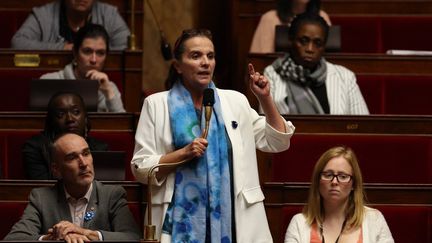 La députée La France insoumise Caroline Fiat à l'Assemblée nationale, à Paris, le 8 novembre 2022. (THOMAS SAMSON / AFP)