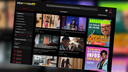 Le faux site pornographique sidaxxxion.fr lancé par le Sidaction pour éducation sexuelle des jeunes. (CAPTURE ECRAN)