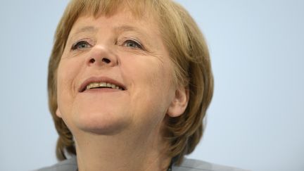 Angela Merkel donne une conf&eacute;rence de presse &agrave; Berlin (Allemagne), le 23 mai 2012. (ODD ANDERSEN / AFP)