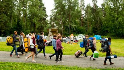 &nbsp; (Quatre ans après la tuerie, l'île d'Uotya accueille le camp d’été des jeunes travaillistes © MAXPPP)