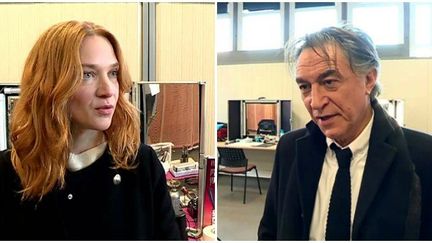 Odile Vuillemin et Richard Berry sur le tournage des "Cris silencieux" 
 (Capture d&#039;image France3/Culturebox)