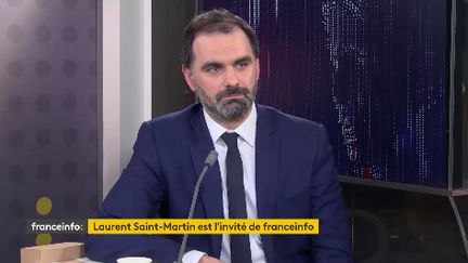 Laurent Saint Martin, député du Val-de-Marne, tête de liste LREM aux élections régionales en Ile-de-France, était l'invité de franceinfo le 22 décembre 2021. (FRANCEINFO / RADIOFRANCE)