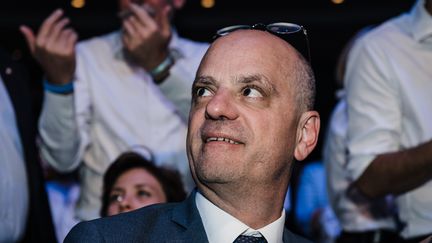 Le&nbsp;ministre de l'Education nationale, Jean-Michel Blanquer, à Paris, le&nbsp;24 mai 2019. (KARINE PIERRE / HANS LUCAS / AFP)