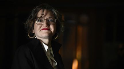 Marie Toussaint, tête de liste des écologistes aux élections européennes, le 2 décembre 2023.) (JULIEN DE ROSA / AFP)