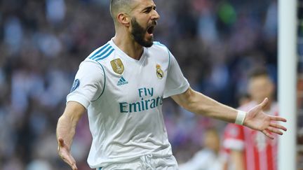 Karim Benzema buteur contre le Bayern Munich (CHRISTOF STACHE / AFP)