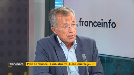 Philippe Darmayan, président de l’UIMM, invité de franceinfo, jeudi 3 septembre 2020. (CAPTURE ECRAN / FRANCEINFO)