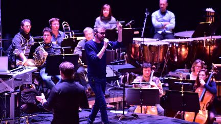 Christophe Willem répète avec l'Orchestre National de Lille au Nouveau Siècle
 (PHOTOPQR/VOIX DU NORD/MAXPPP)