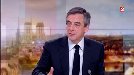 François Fillon, le 5 mars 2017 sur le plateau du 20 heures de France 2. (FRANCE 2)