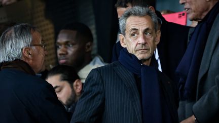 Nicolas Sarkozy au Parc des Princes à Paris, le 27 septembre 2024 lors du match de Ligue 1 PSG-Rennes. (LP / FRED DUGIT / MAXPPP)