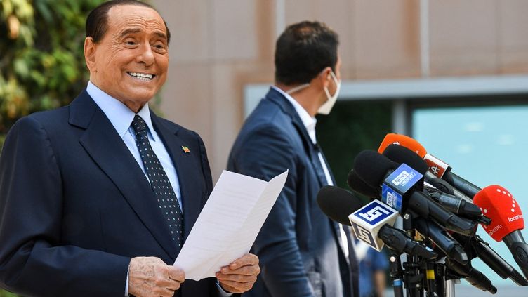 Former President of the Italian Council Silvio Berlusconi, September 14, 2020 in Milan (Italy).  (PIERO CRUCIATTI / AFP)