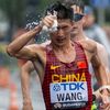 Le Chinois Zhaozhao Wang lors de la finale de la marche athlétique 20 km des championnats du monde d'athlétisme, à Budapest (Hongrie), le 19 août 2023. (MAXPPP)