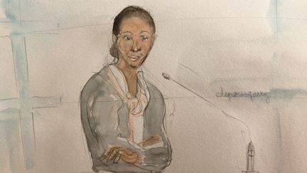 Fabienne Kabou dans le box de la cour d'assises de Saint-Omer (Pas-de-Calais), le 23 juin 2016.&nbsp; (ELISABETH DE POURQUERY / FRANCETV INFO)