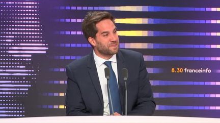 Thomas Ménagé était l'invité du "8h30 franceinfo" mercredi 14 août. (CAPTURE D'ECRAN / RADIOFRANCE)