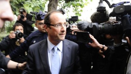 François Hollande, candidat à la primaire du PS (MIGUEL MEDINA / AFP)