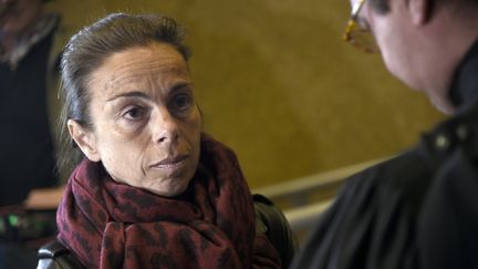 Agnès Saal au&nbsp;tribunal de Créteil (Val-de-Marne), le 11 avril 2016. (LIONEL BONAVENTURE / AFP)