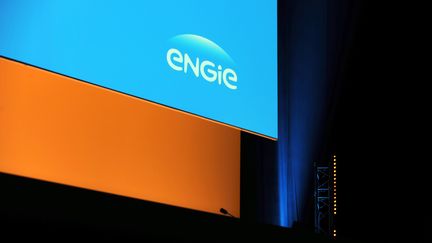 Présentation du nouveau nom de l'ex GDF-Suez, Engie, en 2015. (ERIC PIERMONT / AFP)