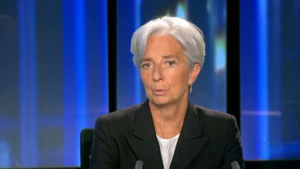 Christine Lagarde, invitée du journal de 20h00 de France 2, le 25 mai 2010. (F2)