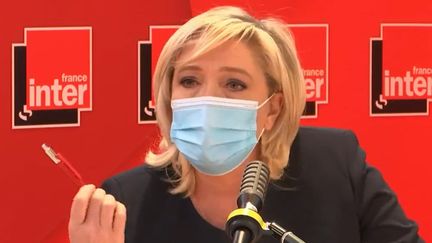 Marine Le Pen sur France Inter le 19 janvier 2022 sur France Inter. (FRANCEINTER / RADIO FRANCE)