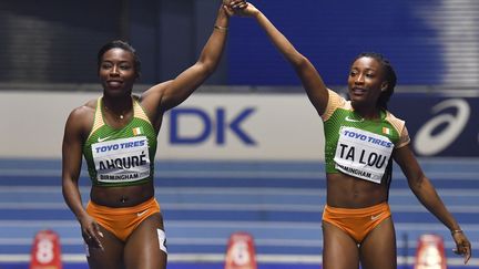 Murielle Ahoure et Marie-Josée Ta Lou (BEN STANSALL / AFP)