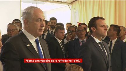 Vel' d'Hiv : Emmanuel Macron et Benyamin Nétanyahou se recueillent devant le monument commémoratif