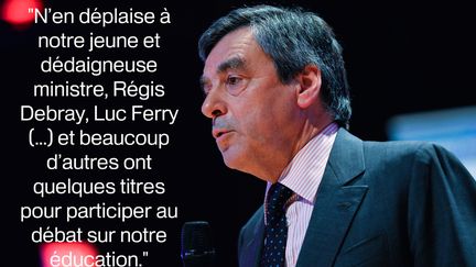 En plein d&eacute;bat sur la r&eacute;forme du coll&egrave;ge, Fran&ccedil;ois Fillon a tanc&eacute; la ministre de l'Education dans une tribune parue sur le site du&nbsp;Figaro,&nbsp;le 6 mai 2015. (FRANÇOIS NAVARRO / CITIZENSIDE.COM / AFP)