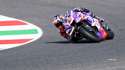 Johann Zarco lors des qualifications du Grand Prix d'Italie, le 28 mai 2022. (ALESSIO MARINI / NURPHOTO / AFP)