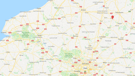 Brouchy, un village de l'est de la Somme. (CAPTURE D’ÉCRAN GOOGLE MAPS / FRANCEINFO / RADIO FRANCE)