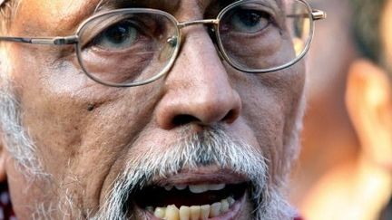 Abu Bakar Bashir, leader de la Jemaah Islamiyah, le 14 juin 2006. Considéré comme le chef spirituel des auteurs des attentats de Bali en 2002. (AFP PHOTO/JEWEL SAMAD)