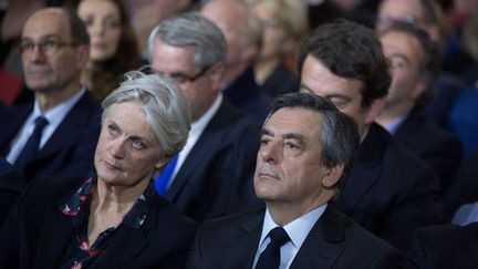 Penelope et François Fillon, le 29 janvier 2017, lors d'un meeting organisé porte de la Villette à Paris. (MAXPPP)