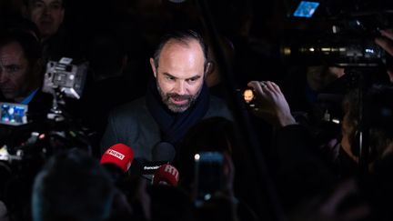 Hormi les membres du Rassemblement national, de nombreux responsables politiques&nbsp;ont participé au rassemblement parisien contre l'antisémitisme, mardi 19 février 2019. Le Premier ministre Edouard Philippe était présent. (MAXPPP)