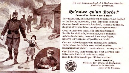 "Qu'est-ce qu'un Boche ?", un sonnet d'André Soriac insultant le soldat allemand lors de la guerre 14-18. (HERMAN GUSMAN / LEEMAGE)