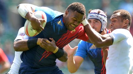 Virimi Vakatawa, l'une des stars de l'équipe de France et du rugby à VII mondial (OLLY GREENWOOD / AFP)