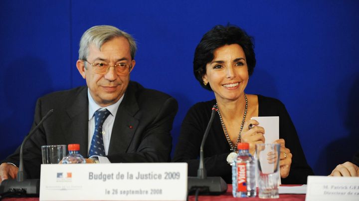 Gilbert Azibert et Rachida Dati, alors garde des Sceaux, le 26 septembre 2008, &agrave; Paris.&nbsp; (WITT/SIPA)