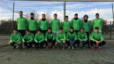 Les joueurs de la SGI Pontivy avant le match contre le PSG.&nbsp; (PAULINE PENNANEC'H / FRANCE-BLEU BREIZH IZEL)