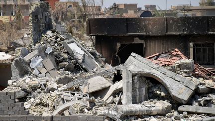 Des b&acirc;timents sont d&eacute;truits dans l'est de Ramadi (Irak), le 15 ao&ucirc;t 2015. (UNCREDITED / AP / SIPA)