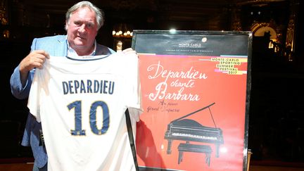 Gérard Depardieu à Monaco le 16 juin 2017 présente son concert "Depardieu chante Barbara". (CYRIL DODERGNY / MAXPPP / NICE MATIN)