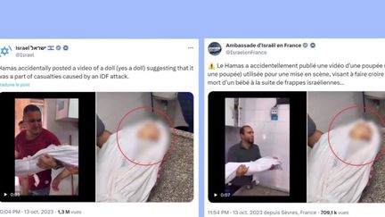 Le Hamas et Israël se livrent une guerre des images sur les réseaux sociaux. La journaliste Anaïs Crouts démêle le vrai du faux sur le plateau du 19/20 info, jeudi 19 octobre.