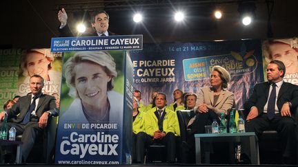 François Fillon, lors d'un meeting de soutien à Caroline Cayeux pour les élections régionales, en mars 2010.&nbsp; (FRANCOIS NASCIMBENI / AFP)