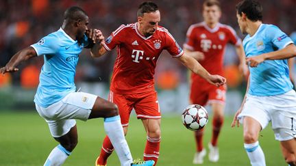 Franck Ribéry, dans la défense de Manchester City, a trouvé le chemin des filets