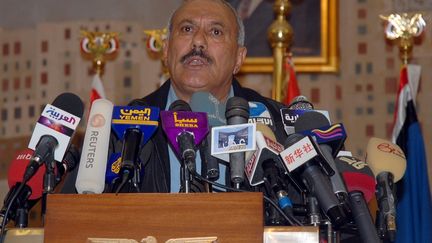 Le pr&eacute;sident y&eacute;m&eacute;nite&nbsp;Ali Abdallah Saleh le 30 octobre 2010 &agrave; Sanaa. (GAMAL NOMAN / AFP)